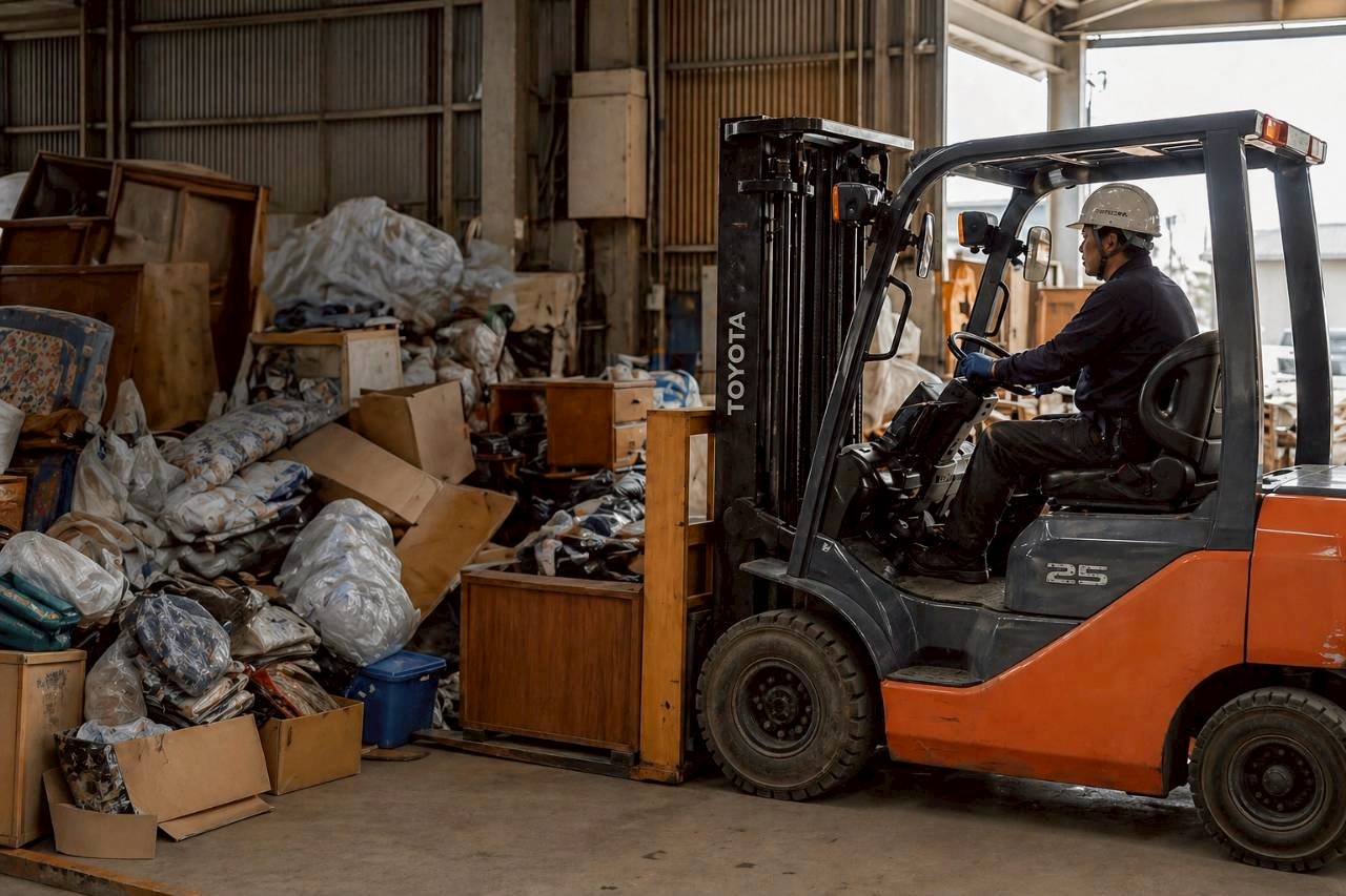 フォークリフトでの荷役作業