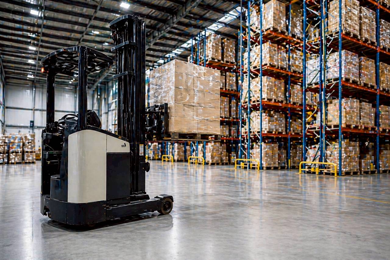 倉庫内のパレット荷役作業